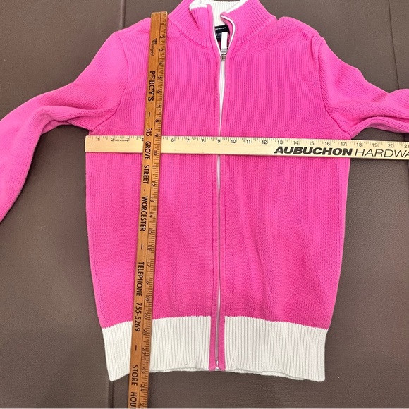 Ralph Lauren Golf Sweater Full Zip Pink Preppy Tennis Country Club Coquette M - Picture 7 of 8